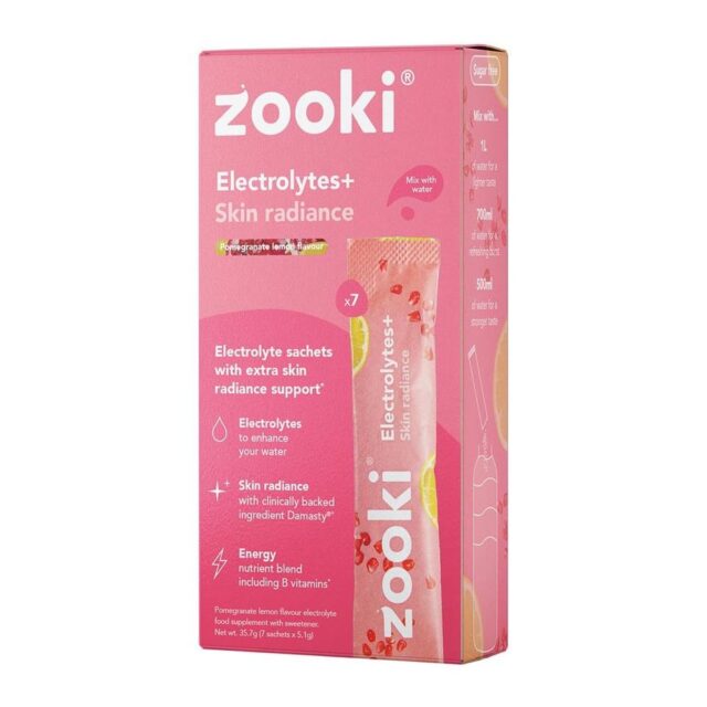 Zooki Electrolytes+ Skin Radiance Pomegranate Box