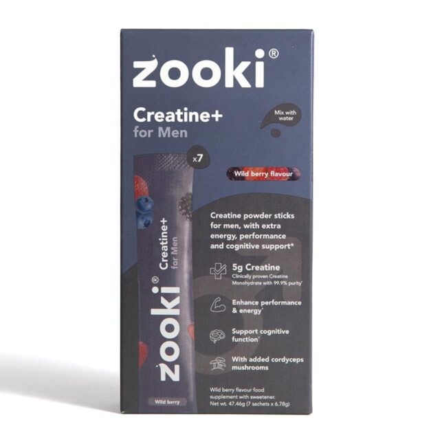 Zooki Creatine+ For Men Powder Sachets Wild Berry Box