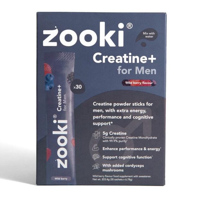Zooki Creatine+ For Men Powder Sachets Wild Berry Box